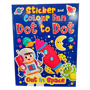 Sticker and Colour Fun: Dot to Dot - Out in Space