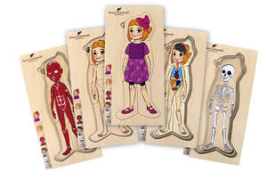Puzzles: Discoveroo | Girl 5 Layer Body Puzzle