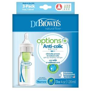 Bottles Feeding Etc: Dr Brown's | Narrow Options + 120ml Triple Pack Bottles