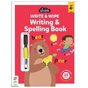 hinkler | Junior Explorers Write & Wipe Spelling and Writing RRP $18.99