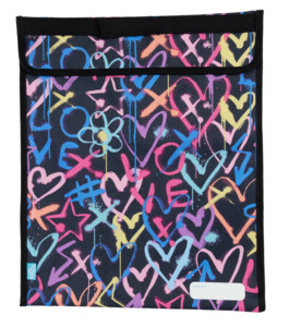 Bags Pencil Cases Homework Bags: Spencil Homework Bag Extra Large -Hearts & Crosses
