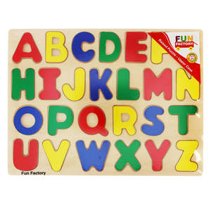 Puzzles: Fun Factory - Wooden ABC Upper Case Alphabet Puzzle