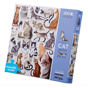 Puzzles: Crocodile Creek | 200-Piece Puzzle - Cat Breeds