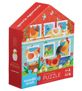 Puzzles: Crocodile Creek 50pc House Puzzle Chicken Coop