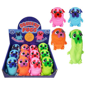 Gifts Under 15 00: Squeeze Pugs Colourful 4asst 10.5cm