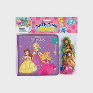 Disney Princess | Bath Time Books: with Suction Cups and Mesh Bag