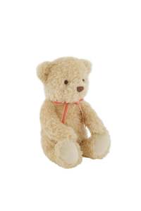 Snuggle Bunnies - Arthur the Bear with red Stripe Ribbon Bow 30cm