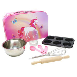 Cooking And Baking: Pink Poppy Unicorn Butterfly Kids Baking Set & Carry Case RRP $49.99