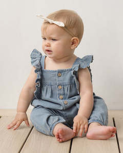 Clothing Nb To 10 Years: Quincy Mae | Nova Romper - Chambray