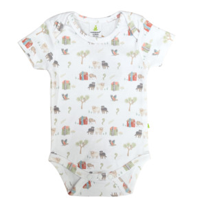 New Zealand: Imababy | Short Sleeve Bodysuit - Farm muster