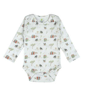 New Zealand: Imababy | Long Sleeve Bodysuit -Farm muster