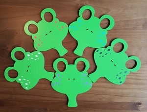 Products: Speckled Frog Masks - set of 5 - Kidz Jigz