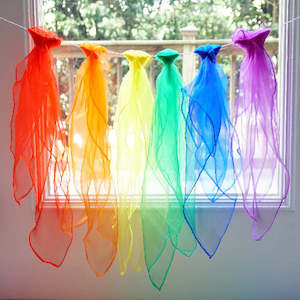 Ages 0 3 Years Old: Sensory Rainbow scarves