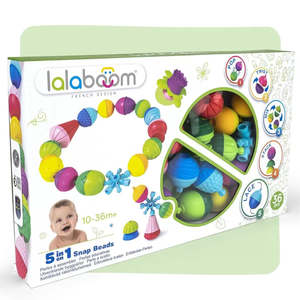 Toddler 1 3 Year Old: Lalaboom Educational Beads 5 in 1 Snap Beads
