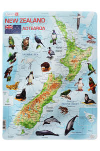 Kiwiana: Larsen New Zealand Map Puzzle
