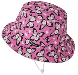 Ages 4 7 Years Old: Butterfly Wide Brim Bucket Hat M (2-3yrs)