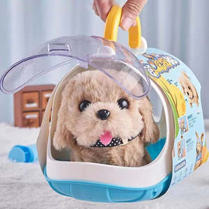 New Arrivals: Plush walking Pet with Carrier with sound