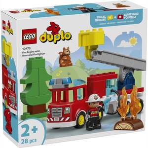 Toddler 1 3 Year Old: LEGO Duplo Fire Engine with Hose and Firefighter 10473
