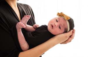 Yellow Baby Bowknot Velvet Elastic Headband