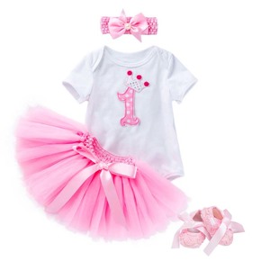 Kids Birthday Outfits: Baby Girl 1st Birthday Dress Set