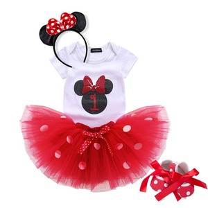 Kids Birthday Outfits: 1st Birthday Baby Girl  Dress with Tutu | Mickey