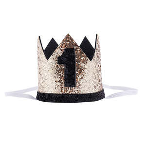 Kids Birthday Outfits: 1'st Birthday Baby Boy Tiara | Golden-Black