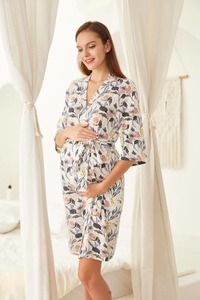 Maternity Robes Amp Matching Baby Swaddle: Robe & Matching Swaddle Set Blossom