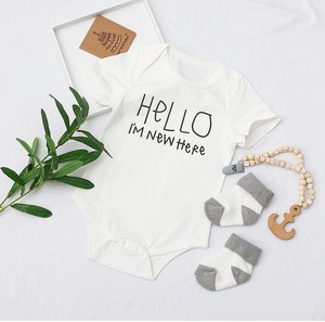 Cotton Bodysuit - Hello