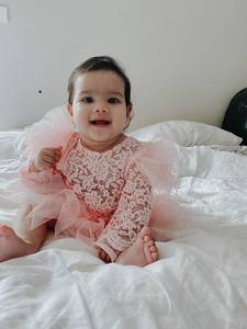 Baby Girl Outfit: Elle Romper Baby Girl birthday Dress