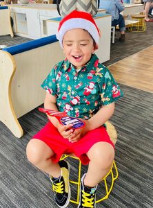 Christmas Pjs: Christmas Print Half Sleeves Shirt and Red Pant Set