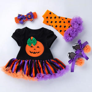Halloween Clearance: Halloween Pumpkin Face Dress set