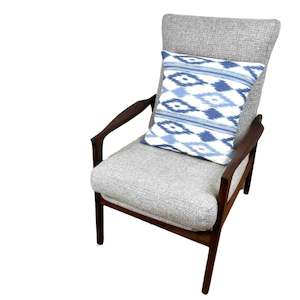 Cushions: Ikat Cushion - Blue
