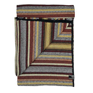 Blankets Throws: Cotton Throw Blanket | Aquarella - Yellow & Red