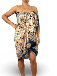 Paisley Sarong - Blue & Gold