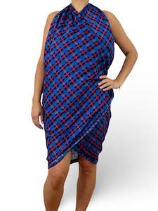 Sarongs Pareos: Chess Sarong - Blue