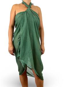 Sarongs Pareos: Stripes Sarong - Khaki