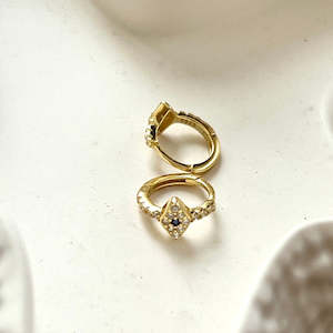 Mini Eye Hoops - Gold