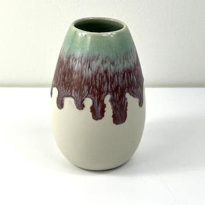 Small Vase - White Drip Glaze