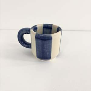 Pottery Ceramics: Espresso Cup - Blue & White