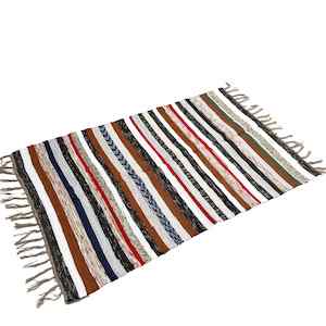 Rugs Mats: Rug - Medium - Earthy Tones Stripe