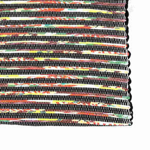 Hall Runners: Large Runner - Botanical & Black Stripe