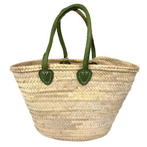 French Market Basket - Olive Green