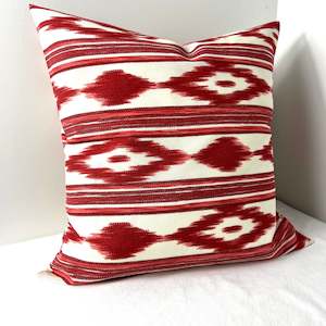Cushions: Ikat Cushion - Red