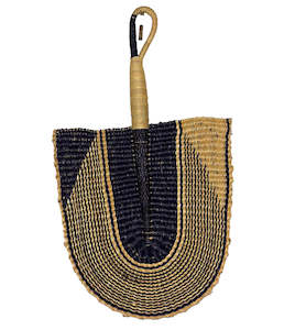 Woven Fan - Navy Geometric