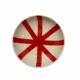 Pasta Bowl - Red Stripe - Hand painted