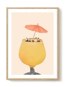 Prints Wall Art: Art Print - A2 - Maarten Léon - Holiday in a glass II
