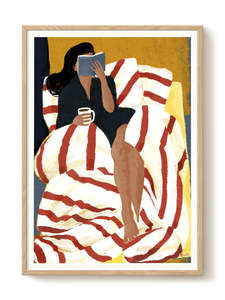 Art Print - A2 - Marco - Hot Coffee and Book