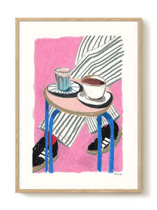 Prints Wall Art: Art Print - A2 - Laura - Coffee Stop