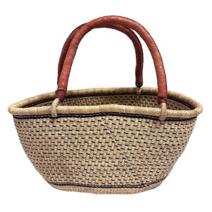 Bags Baskets: Woven Basket - Jumbo - Salt & Pepper