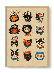 Prints Wall Art: Art Print - A2 - Enikő Eged - Cat Horoscope